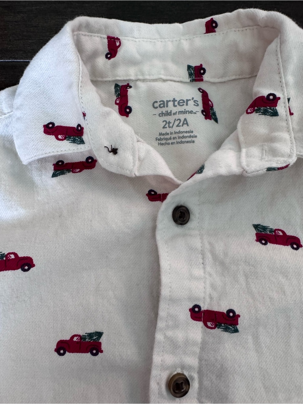 💜3/$15 Wonder Nation & Carter’s Toddler Holiday Red Truck & Broccoli Sweater 2T - Picture 3 of 10